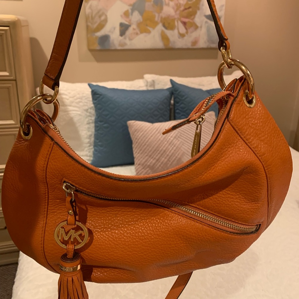 Michael Kors Midsize Orange Bag - Picture 3 of 3